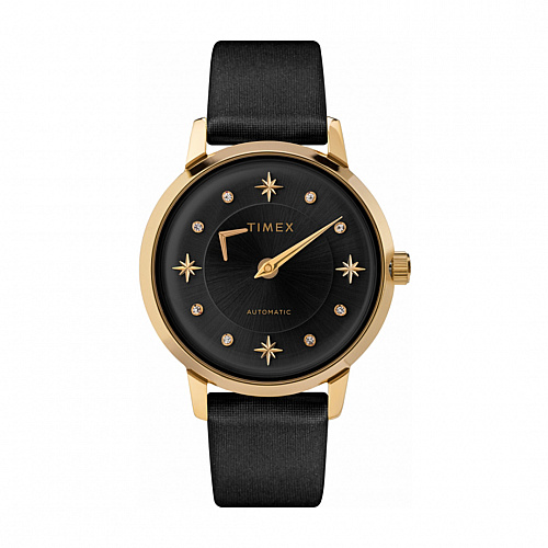Celestial Opulence Automatic 38mm Textured Strap - Black